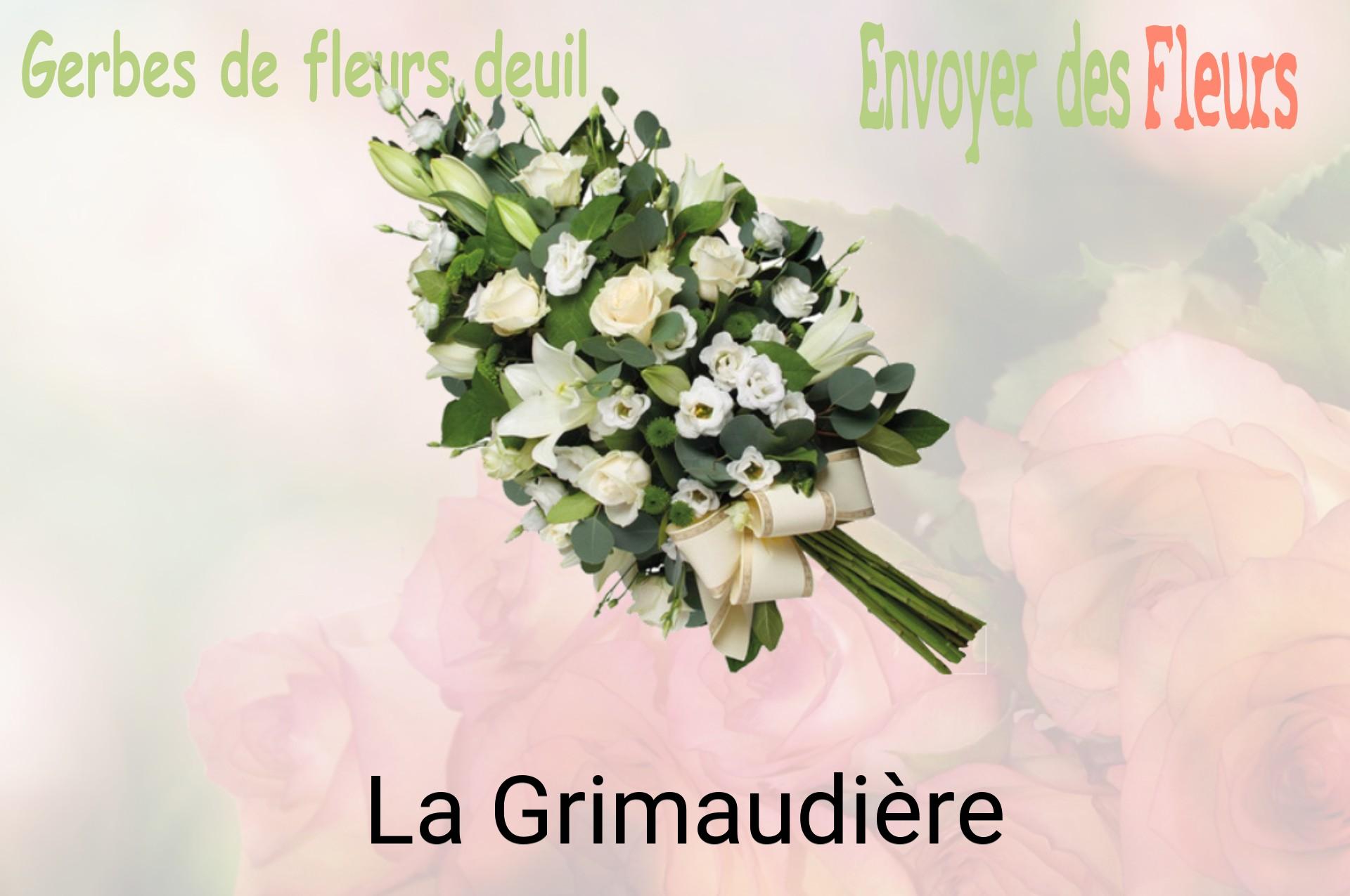 Gerbe de fleurs de deuil livrée à La Grimaudière